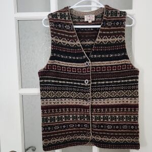 Vintage 100 % Wool Knit Vest